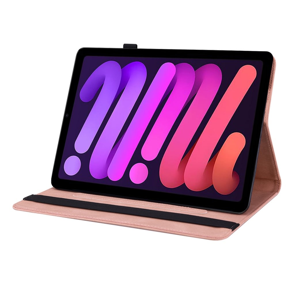 Apple iPad Mini 7th Gen (2024) Etui med sommerfugle, Lyserød