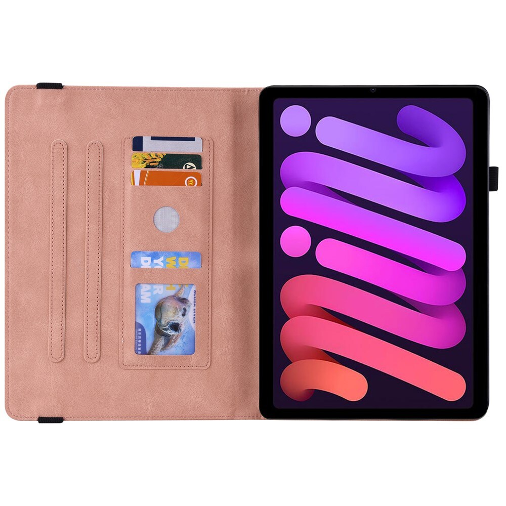 Apple iPad Mini 7th Gen (2024) Etui med sommerfugle, Lyserød