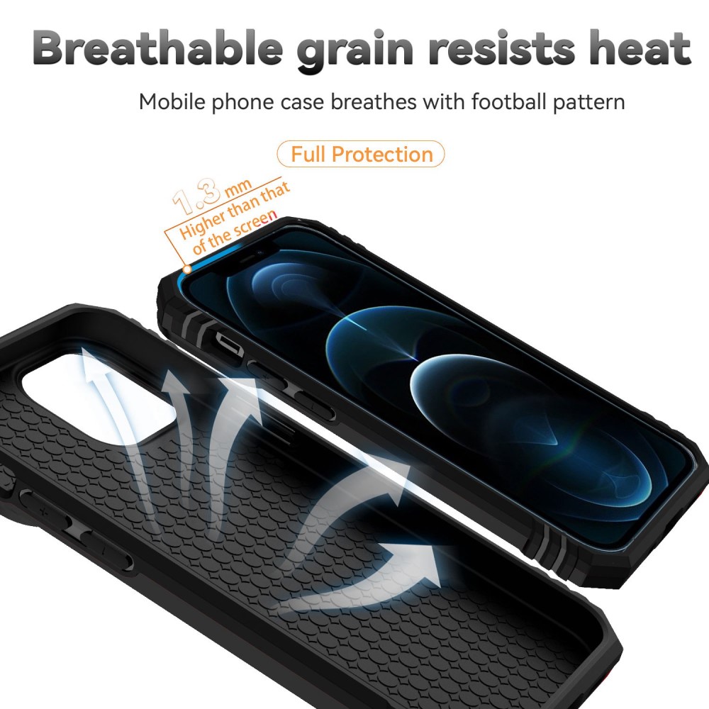 iPhone 12 Pro Max Cover med kamerabeskyttelse & fingerring, Sort