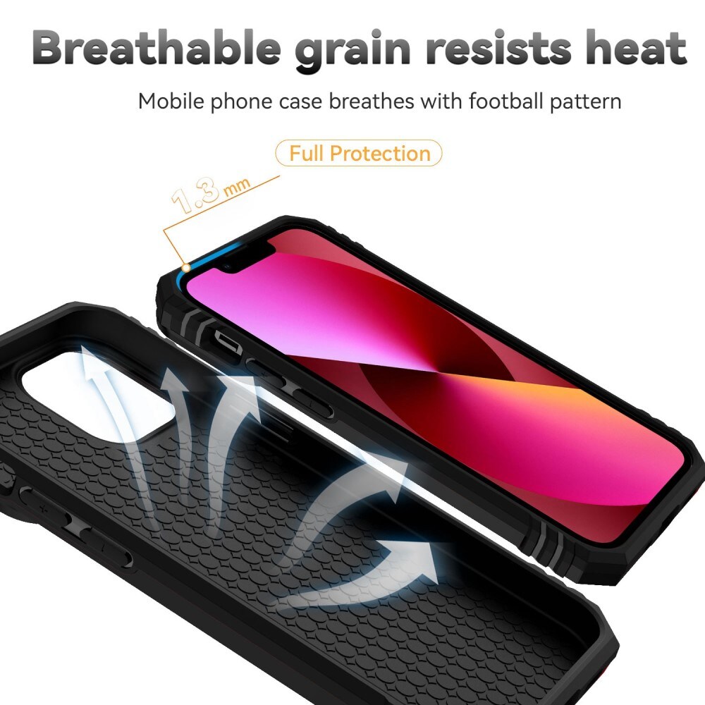 iPhone 13 Pro Max Cover med kamerabeskyttelse & fingerring, Sort