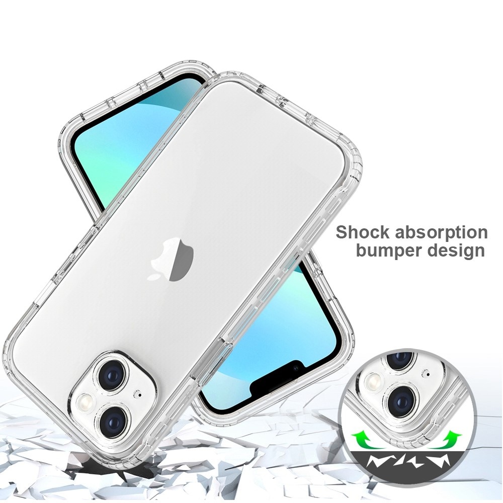 iPhone 14 Mobilcover med beskyttelsesramme, Gennemsigtig