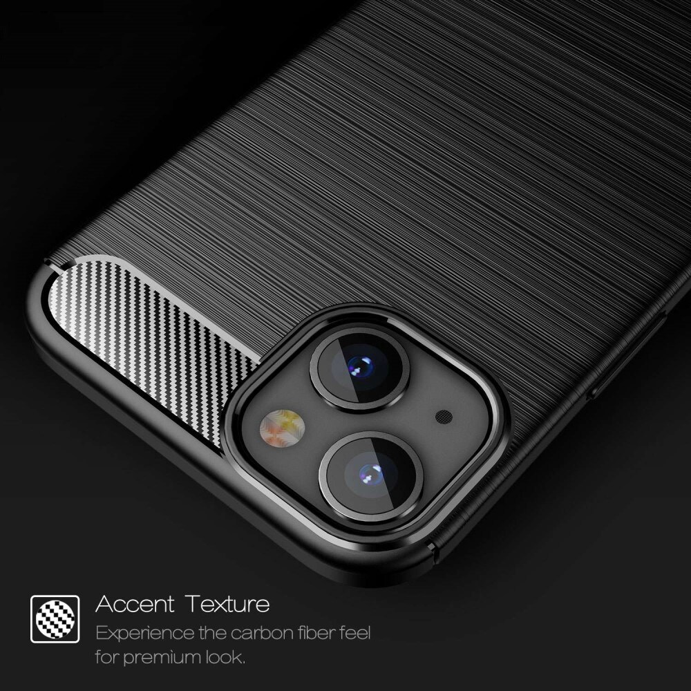 iPhone 14 Plus TPU-cover Brushed, Sort