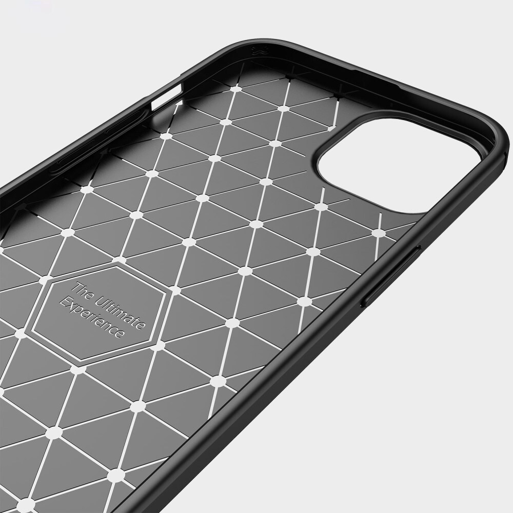 iPhone 14 Plus TPU-cover Brushed, Sort
