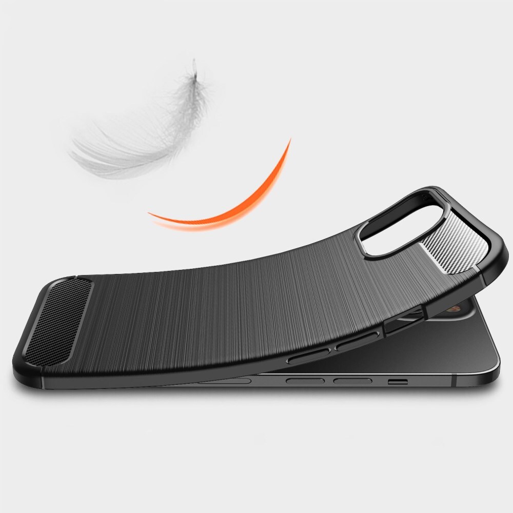 iPhone 14 Plus TPU-cover Brushed, Sort