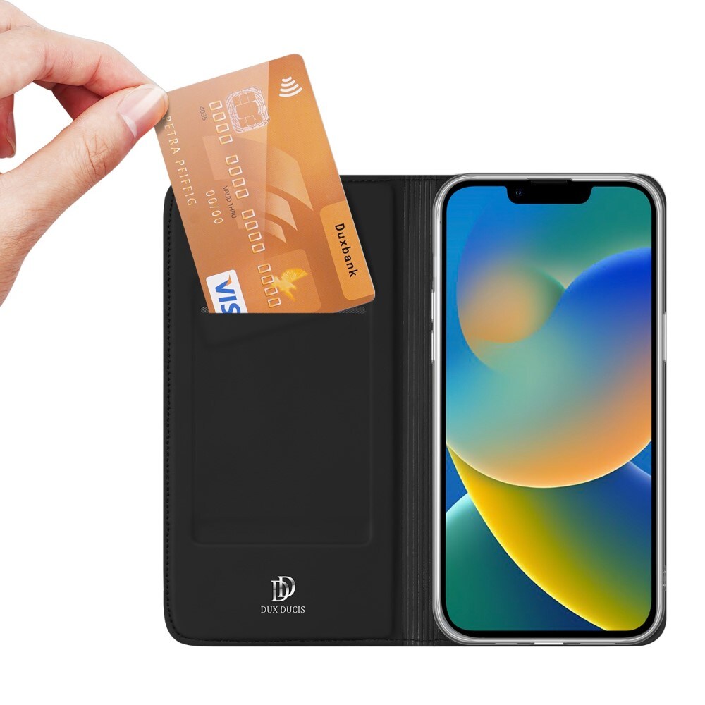 iPhone 14 Plus Slankt mobiletui, Sort