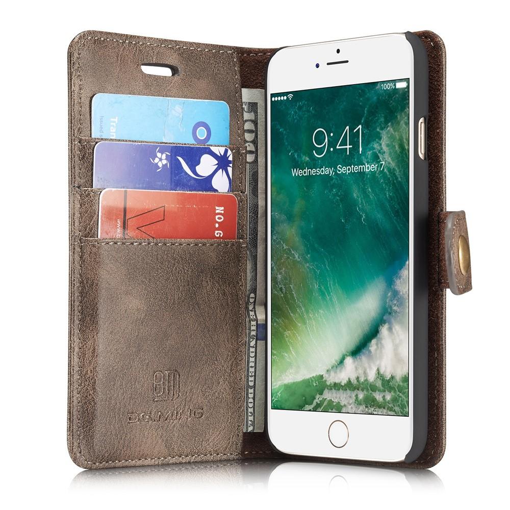 iPhone SE 2022 Pungetui med aftageligt cover, Brown