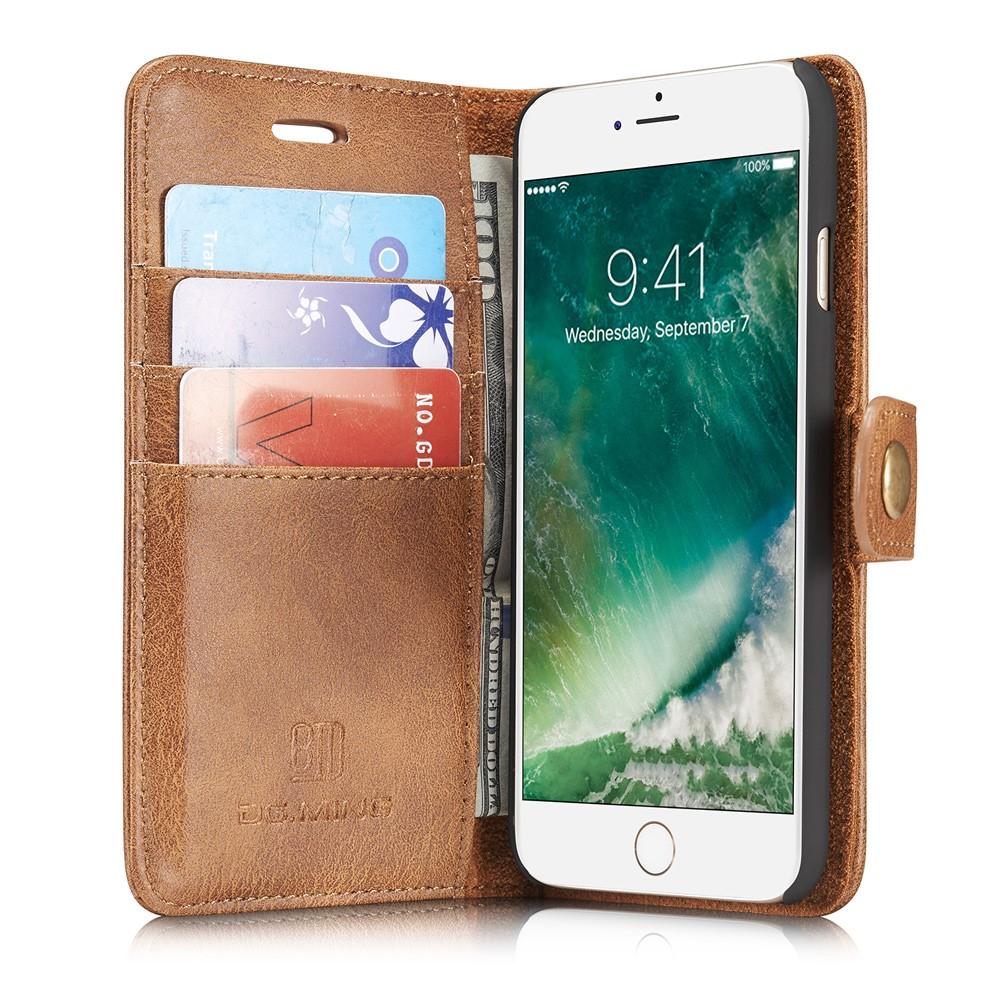 iPhone SE 2022 Pungetui med aftageligt cover, Cognac