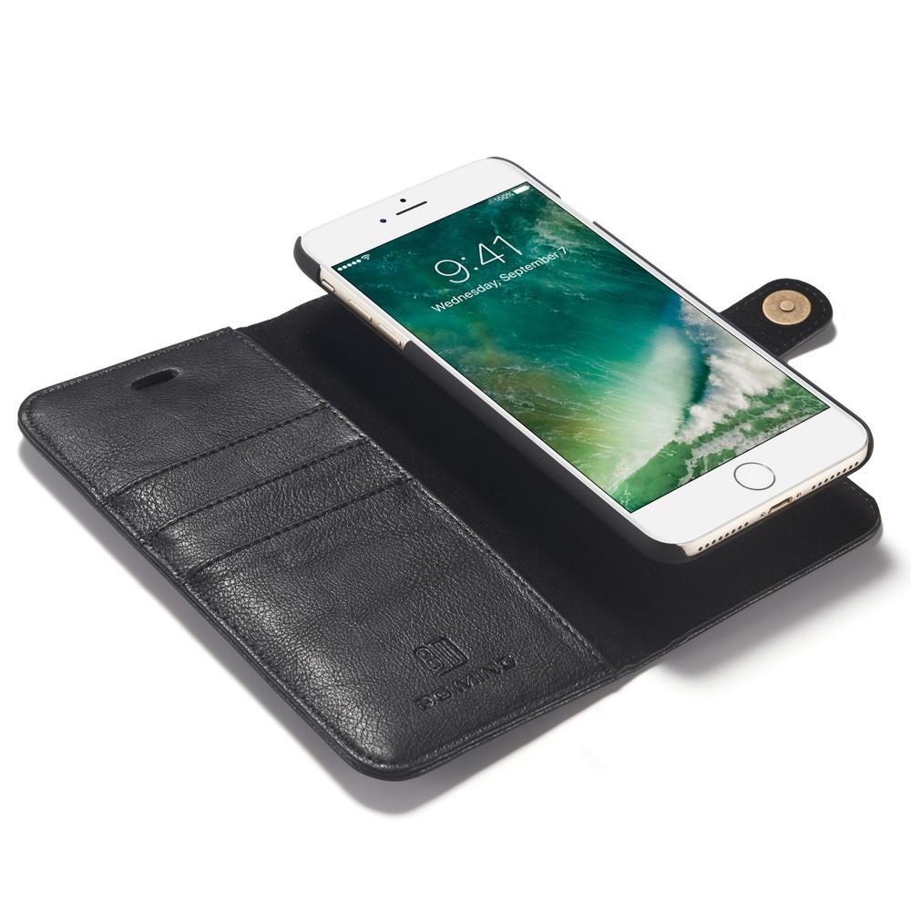 iPhone 7 Plus/iPhone 8 Plus Pungetui med aftageligt cover, Black