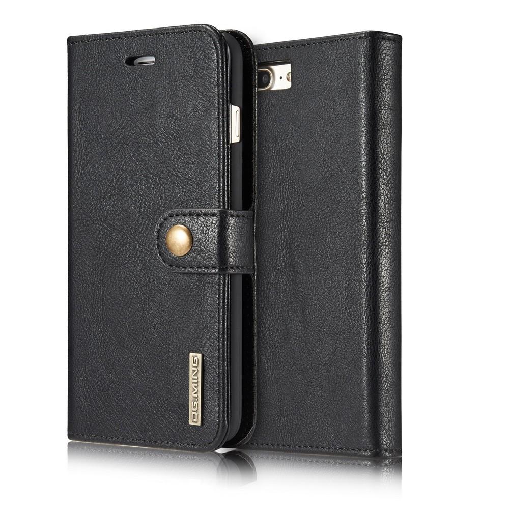 iPhone 7 Plus/iPhone 8 Plus Pungetui med aftageligt cover, Black