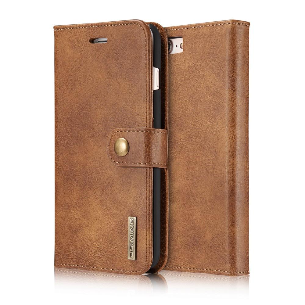 iPhone 7 Plus/iPhone 8 Plus Pungetui med aftageligt cover, Cognac