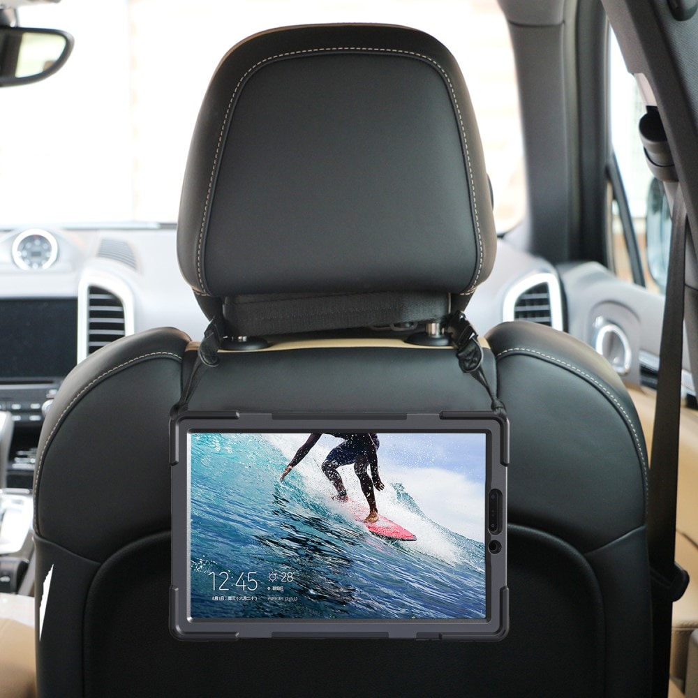 Samsung Galaxy Tab S4 Robust hybridskal med skulderrem Sort