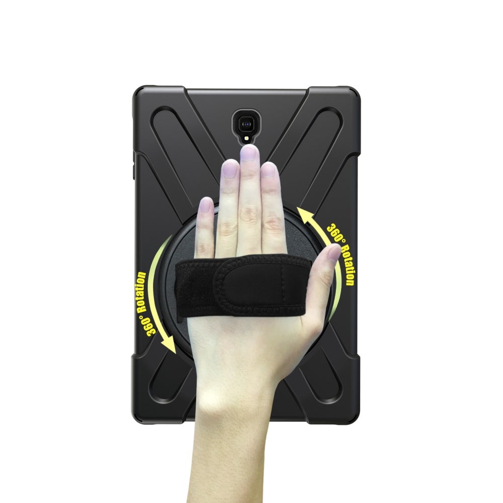 Samsung Galaxy Tab S4 Robust hybridskal med skulderrem Sort