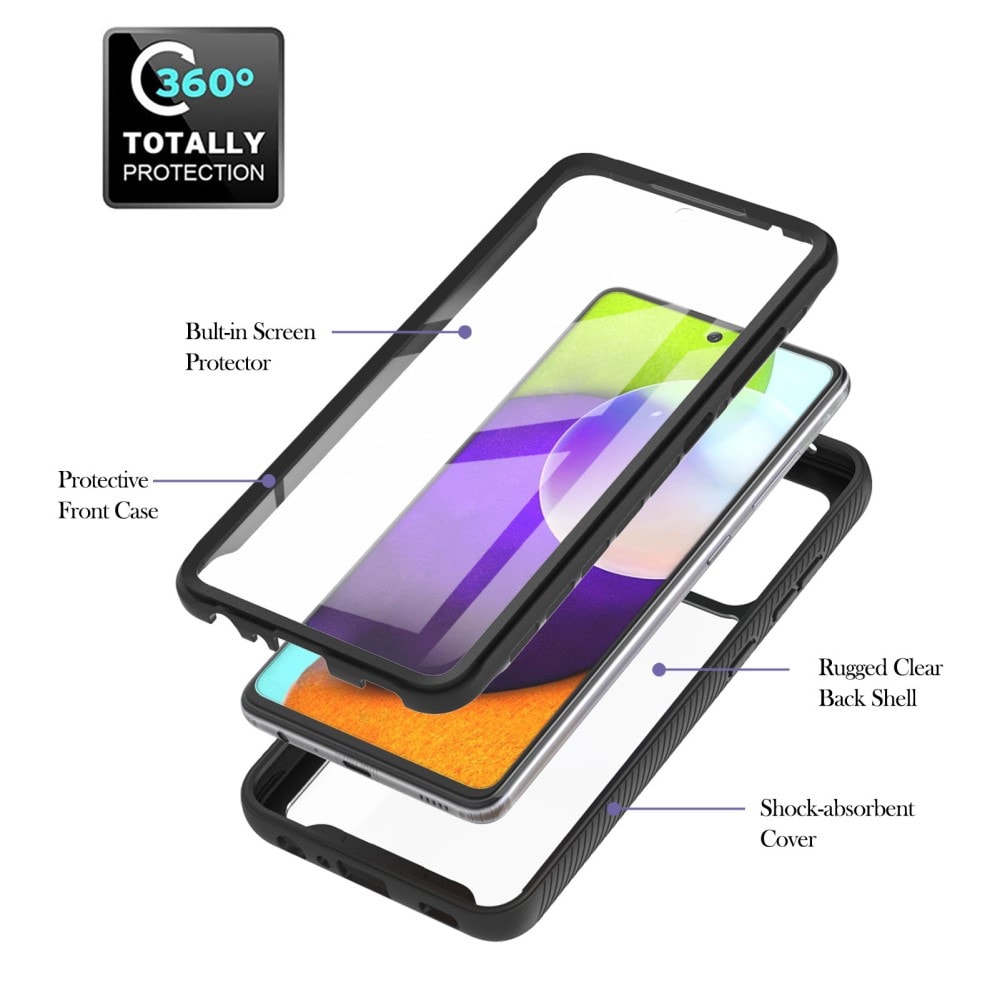 Samsung Galaxy A52 5G Mobilcover Full Protection, Sort