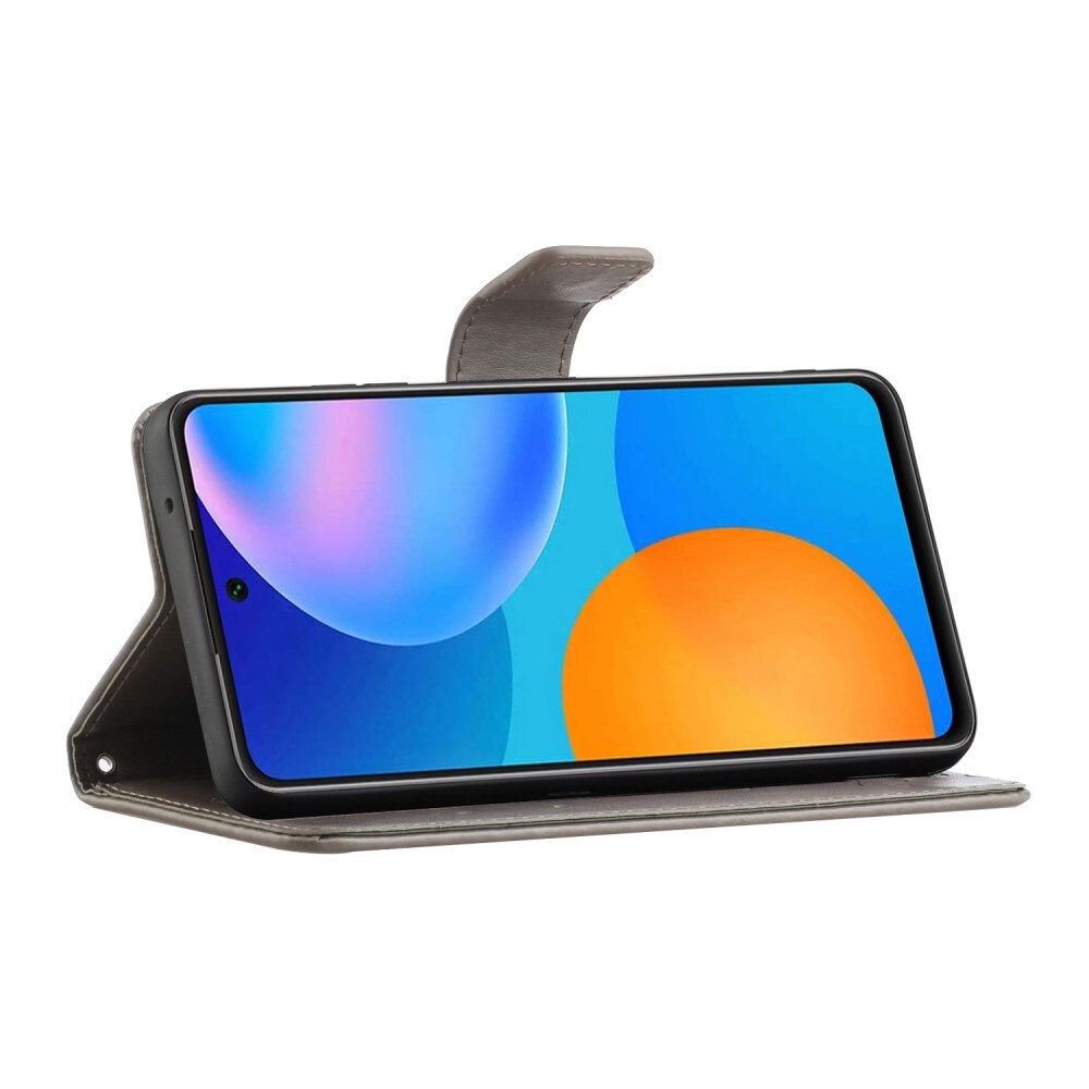 Samsung Galaxy A82 5G Mobiletui med sommerfugle, Grå