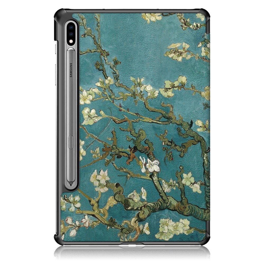 Samsung Galaxy Tab S7 FE Tri-Fold etui, Kirsebærblomster