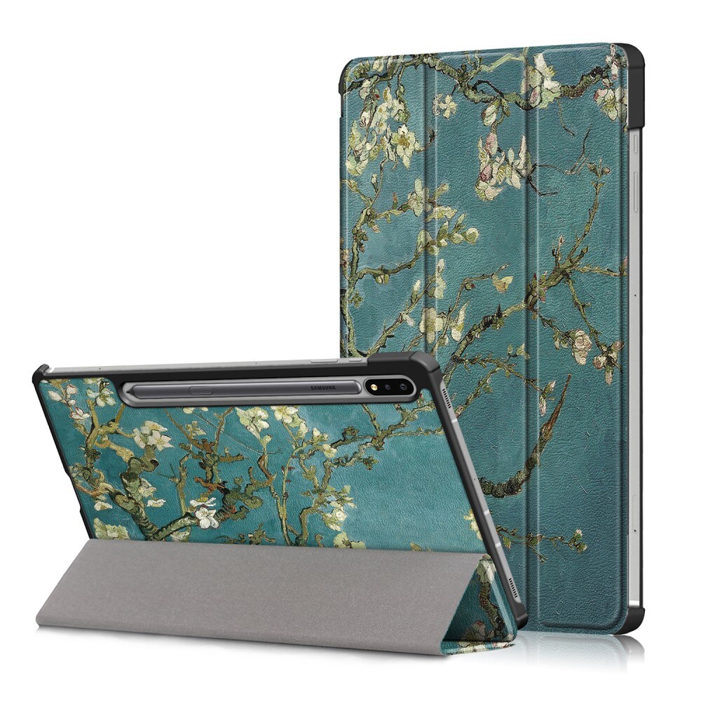 Samsung Galaxy Tab S7 FE Tri-Fold etui, Kirsebærblomster