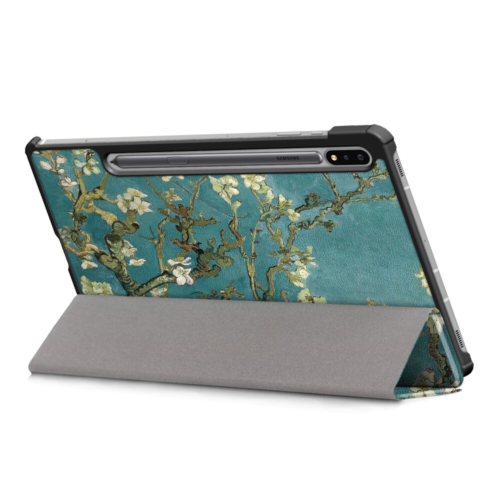 Samsung Galaxy Tab S7 FE Tri-Fold etui, Kirsebærblomster