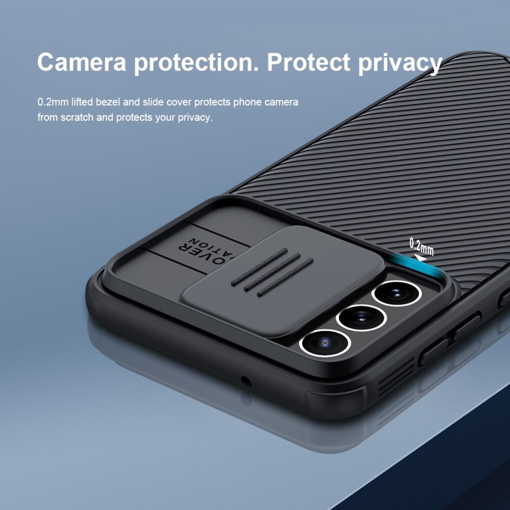 Samsung Galaxy S21 FE Cover med kamerabeskyttelse - CamShield, Sort