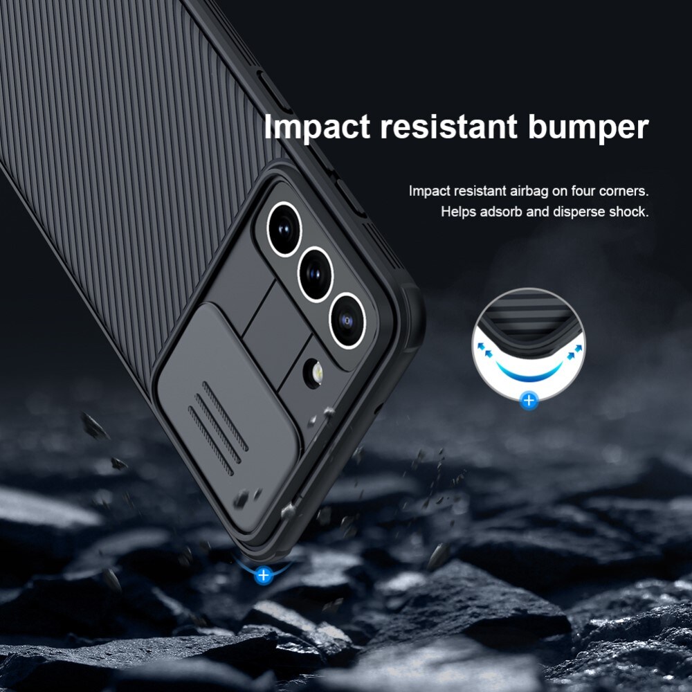 Samsung Galaxy S21 FE Cover med kamerabeskyttelse - CamShield, Sort