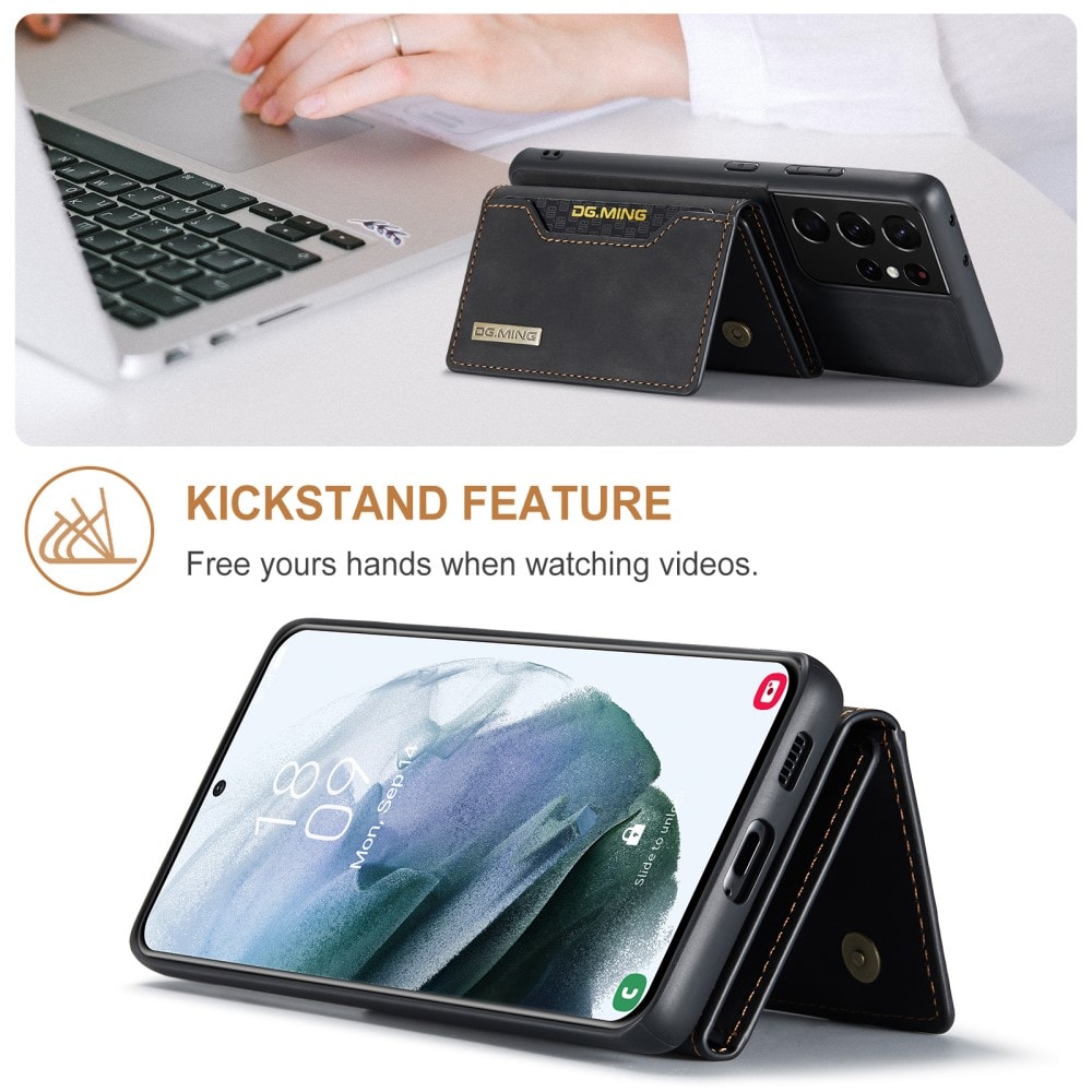 Samsung Galaxy S21 Ultra Cover med aftagelig pung, Sort