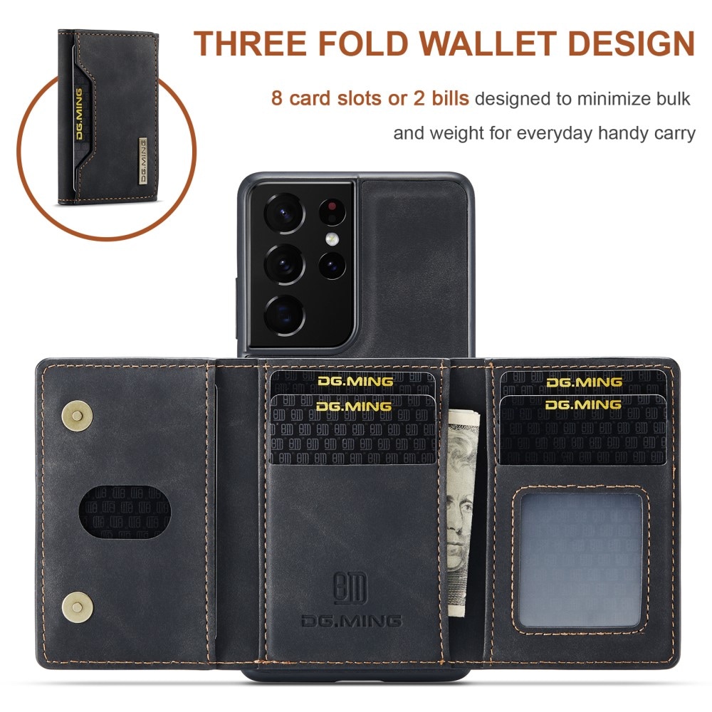 Samsung Galaxy S21 Ultra Cover med aftagelig pung, Sort