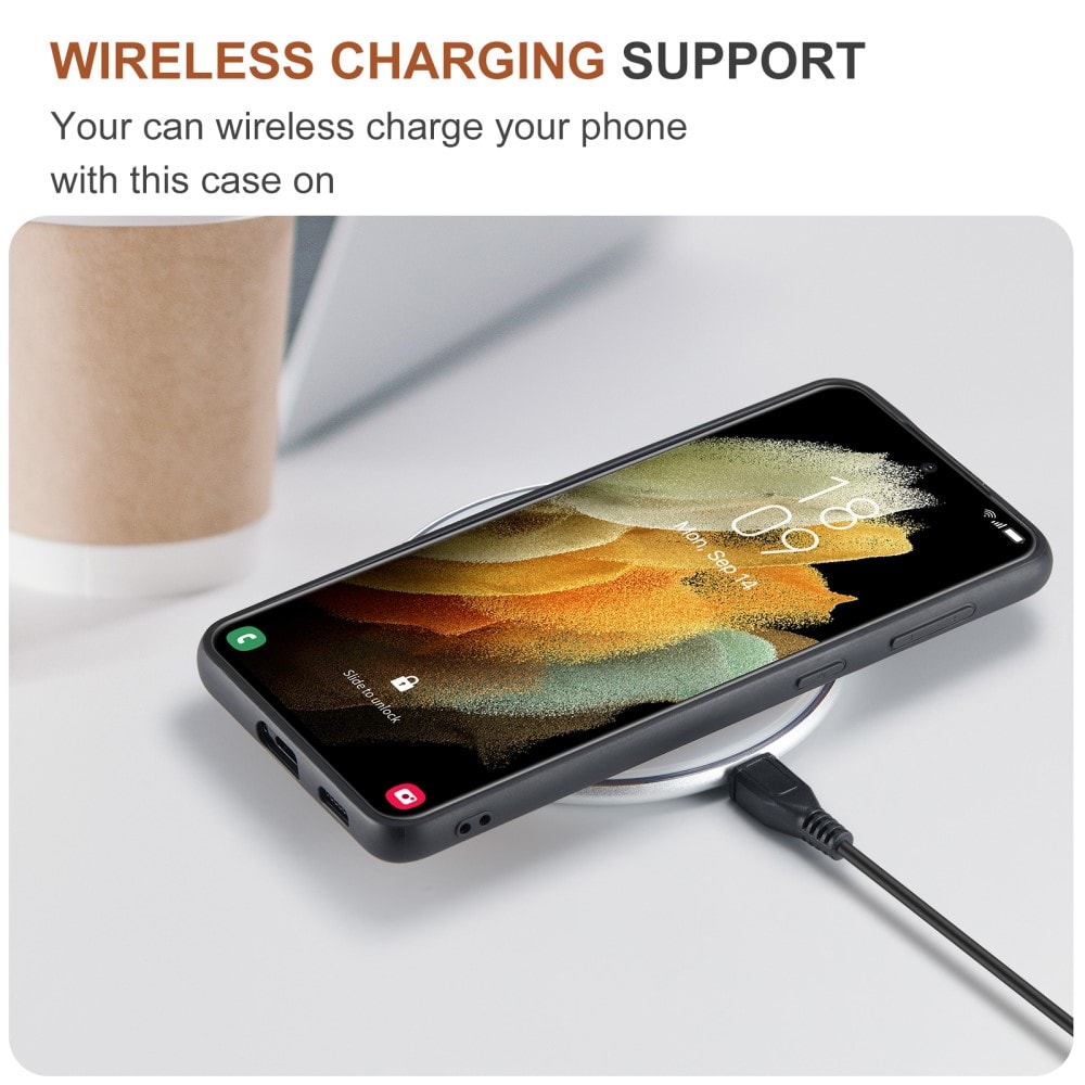 Samsung Galaxy S21 Cover med aftagelig pung, Sort