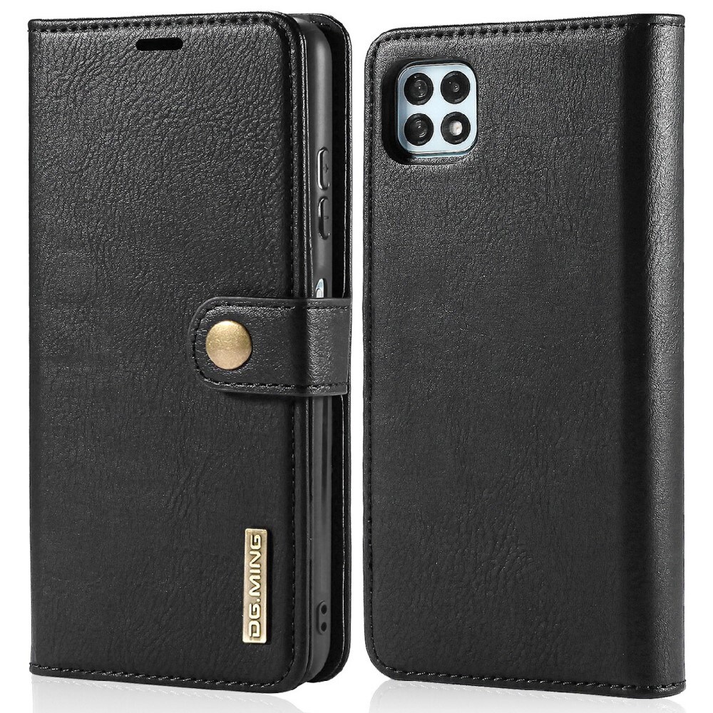 Samsung Galaxy A22 5G Pungetui med aftageligt cover, Black