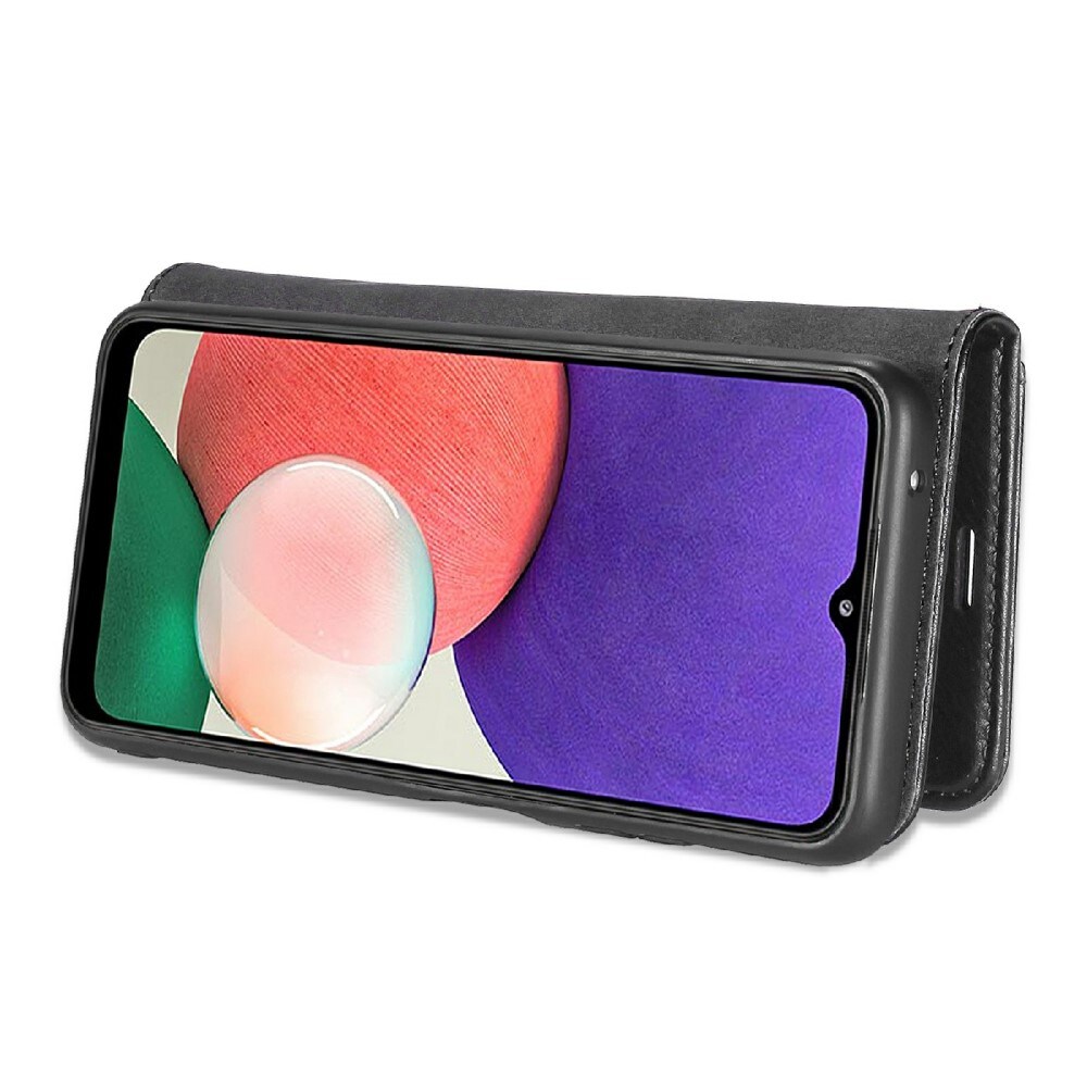 Samsung Galaxy A22 5G Pungetui med aftageligt cover, Black