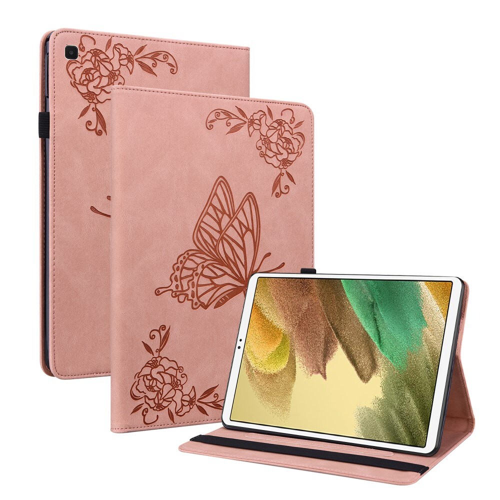 Samsung Galaxy Tab A7 Lite Etui med sommerfugle, Lilla