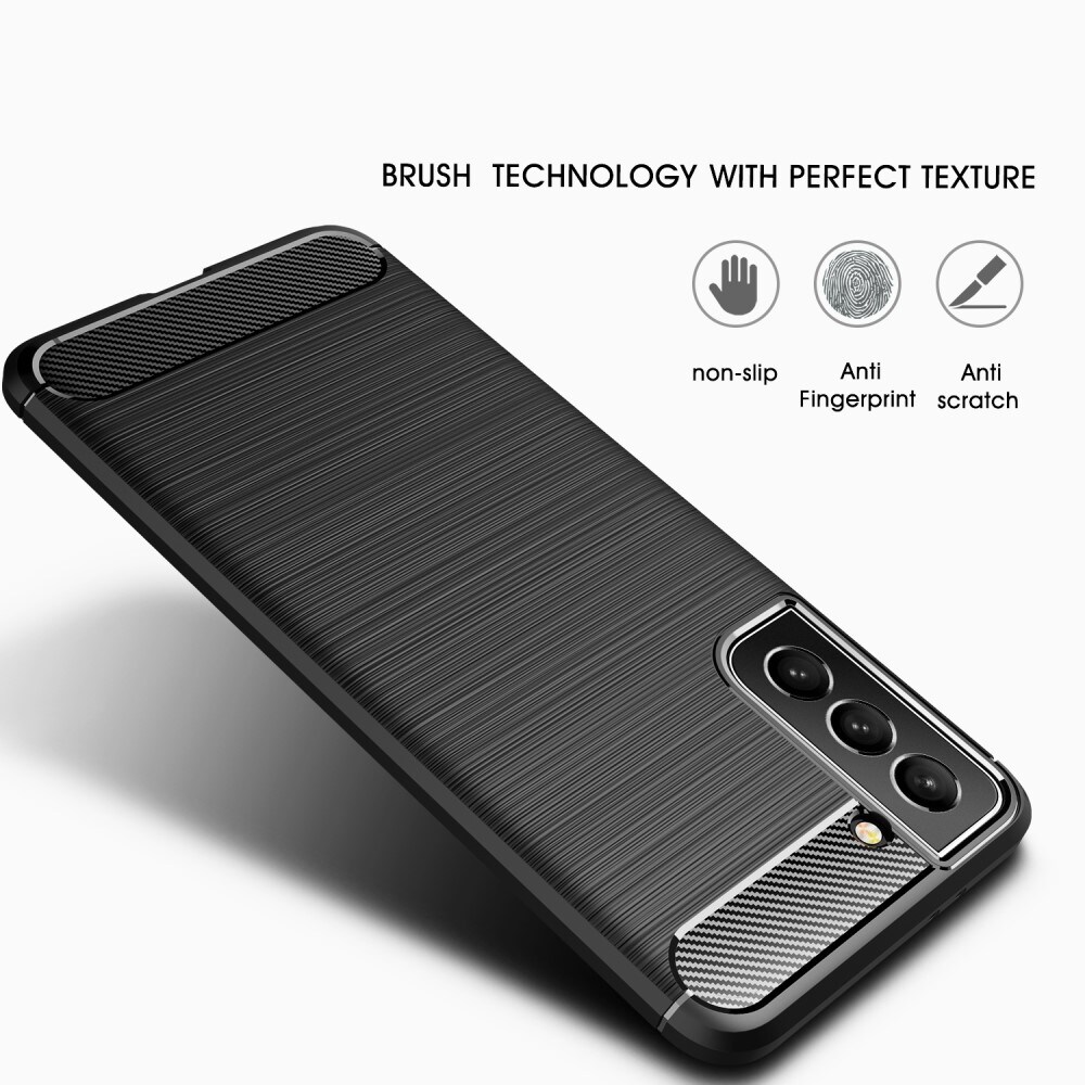 Samsung Galaxy S22 TPU-cover Brushed, Sort
