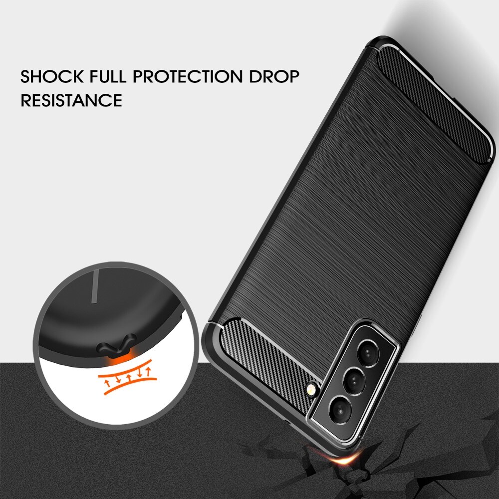 Samsung Galaxy S22 TPU-cover Brushed, Sort