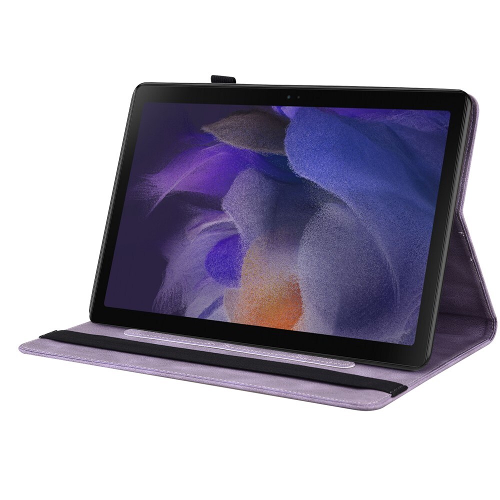 Samsung Galaxy Tab A8 Etui med sommerfugle, Lilla