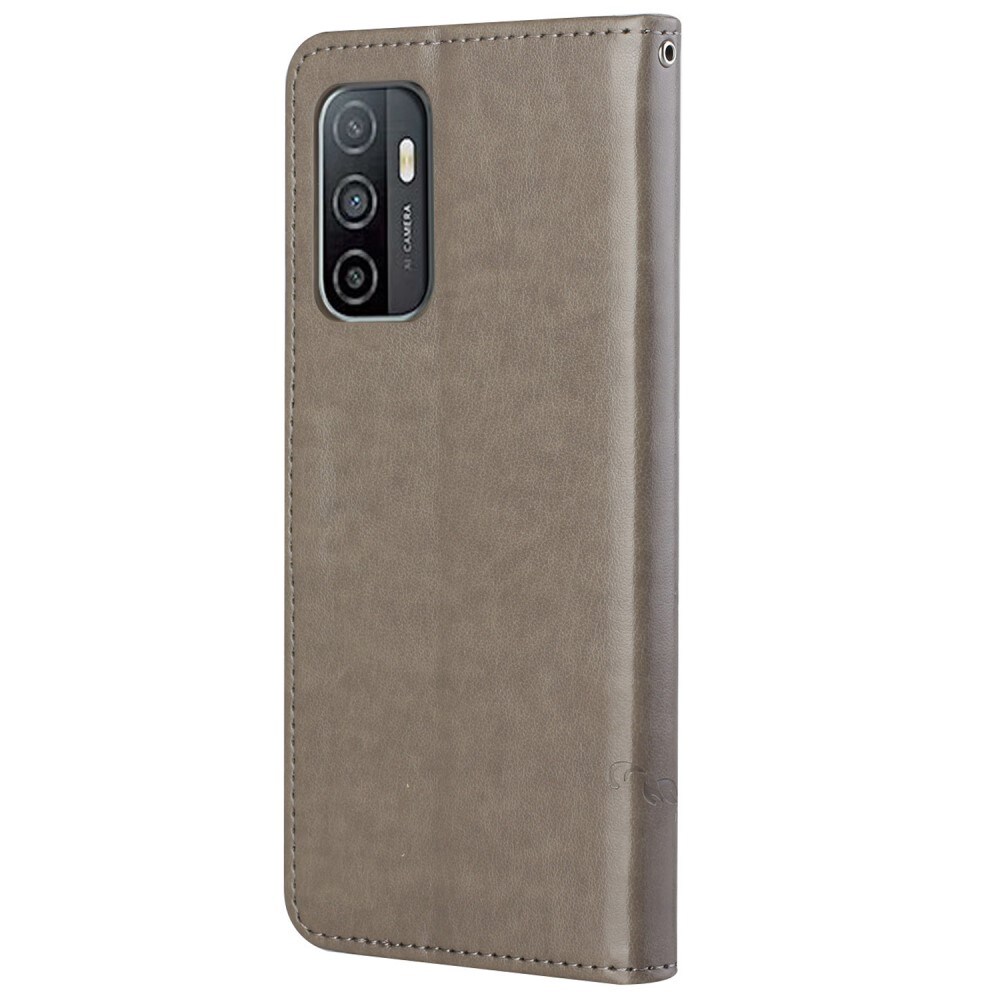 Samsung Galaxy A53 Mobiletui med sommerfugle, Grå