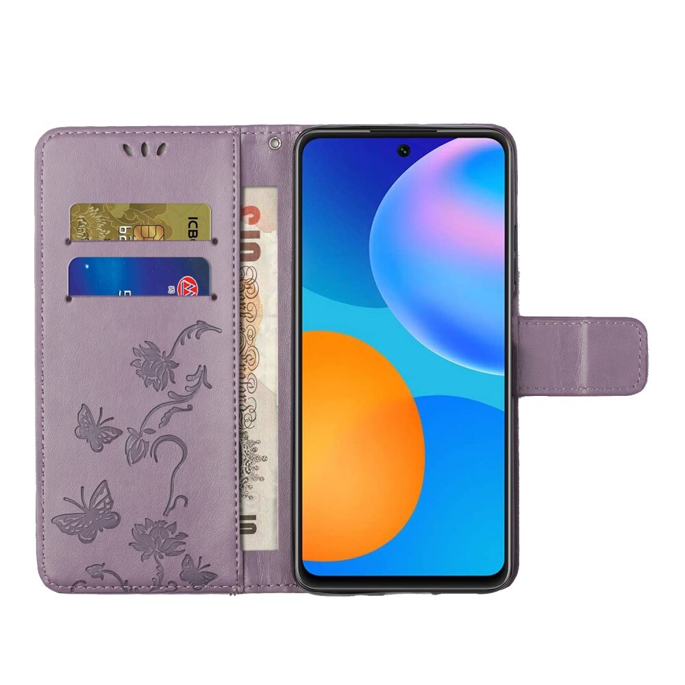 Samsung Galaxy A33 Mobiletui med sommerfugle, Lilla