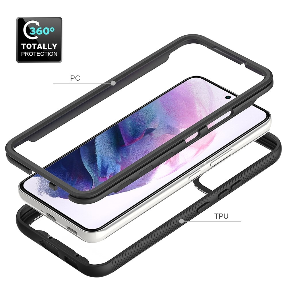 Samsung Galaxy S22 Mobilcover med beskyttelsesramme, Sort