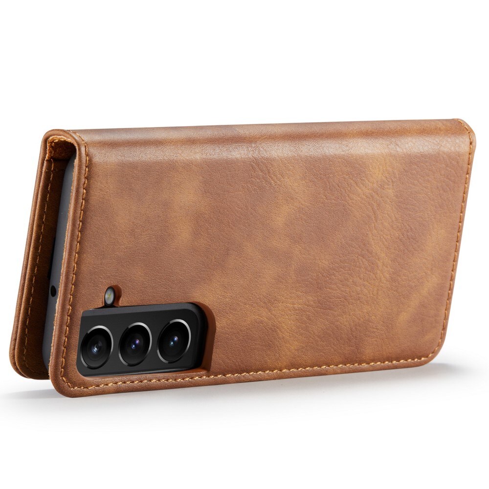 Samsung Galaxy S22 Plus Pungetui med aftageligt cover, Cognac