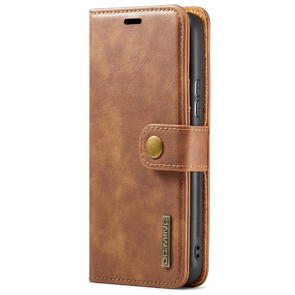 Samsung Galaxy S22 Plus Pungetui med aftageligt cover, Cognac