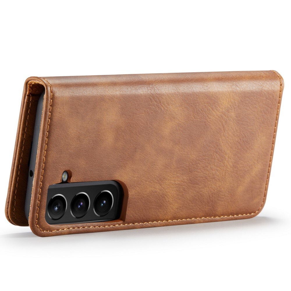 Samsung Galaxy S22 Pungetui med aftageligt cover, Cognac