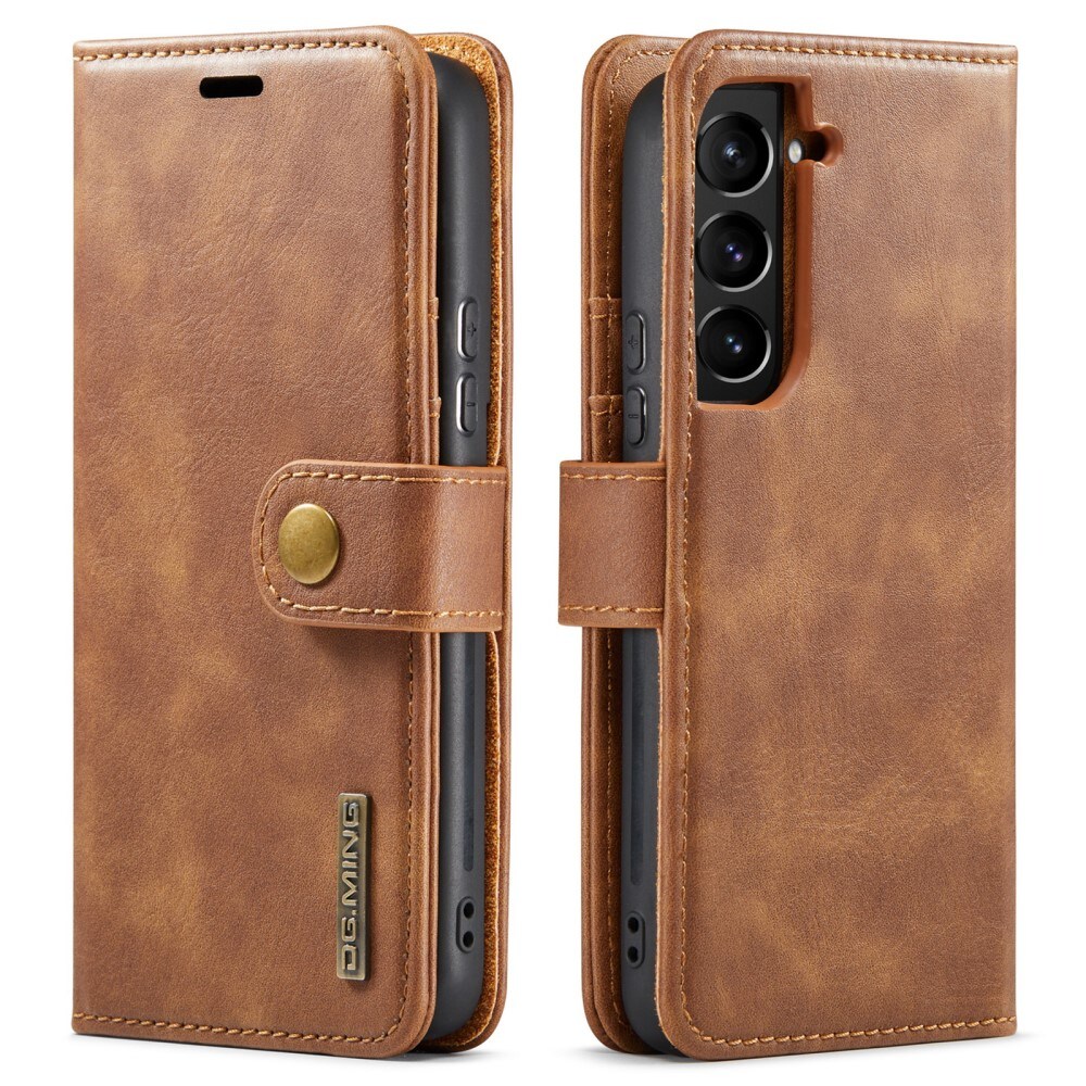 Samsung Galaxy S22 Pungetui med aftageligt cover, Cognac