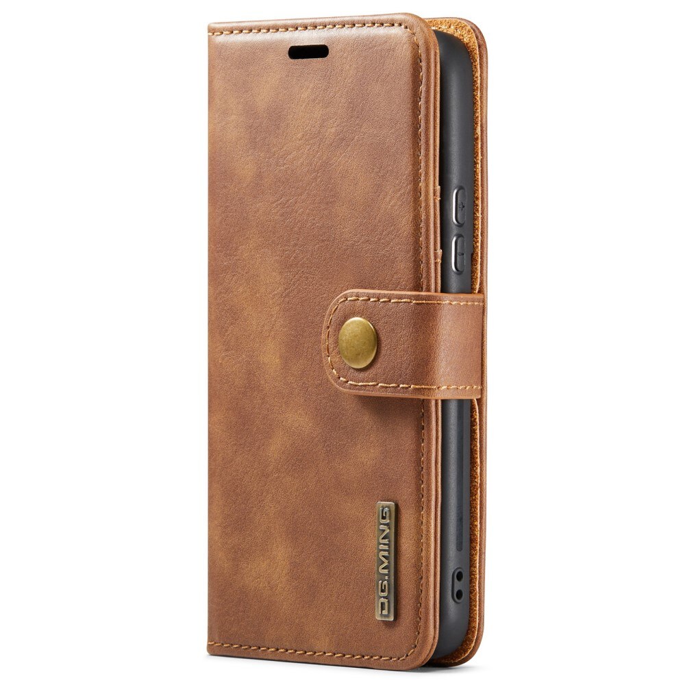 Samsung Galaxy S22 Pungetui med aftageligt cover, Cognac