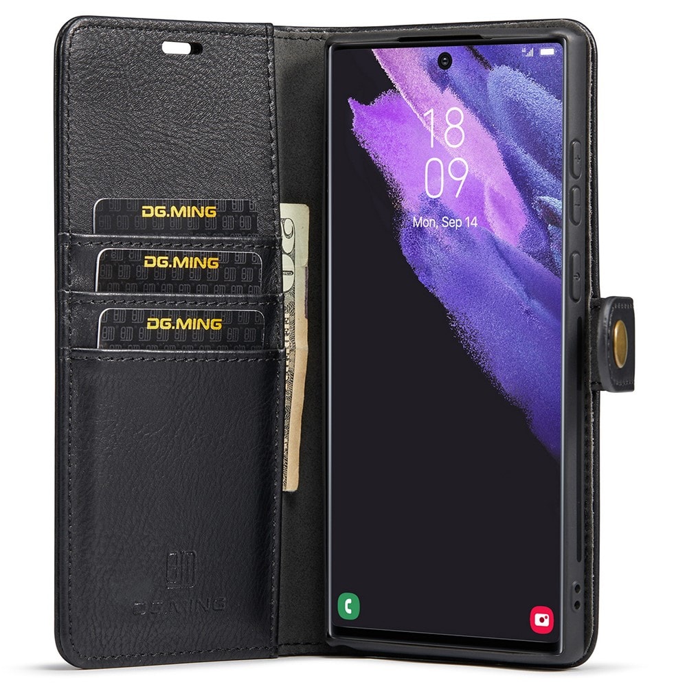 Samsung Galaxy S22 Ultra Pungetui med aftageligt cover, Black