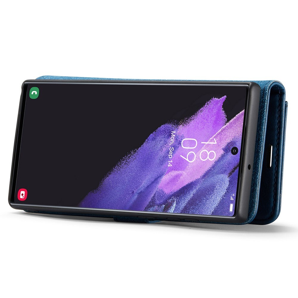 Samsung Galaxy S22 Ultra Pungetui med aftageligt cover, Blue