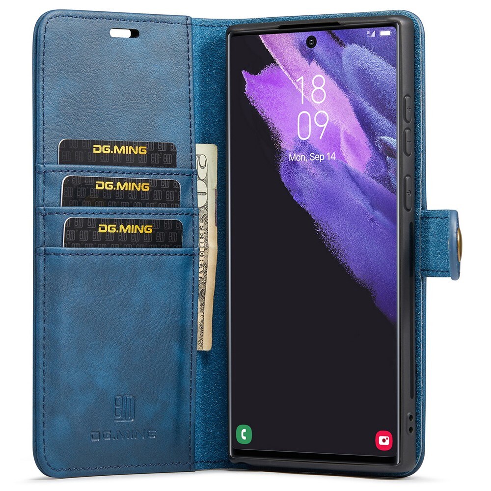 Samsung Galaxy S22 Ultra Pungetui med aftageligt cover, Blue