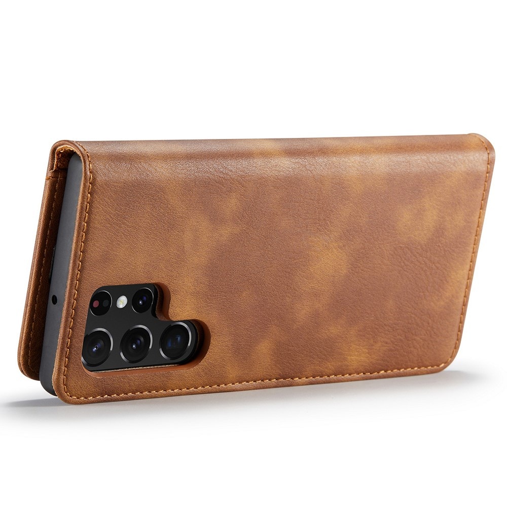 Samsung Galaxy S22 Ultra Pungetui med aftageligt cover, Cognac
