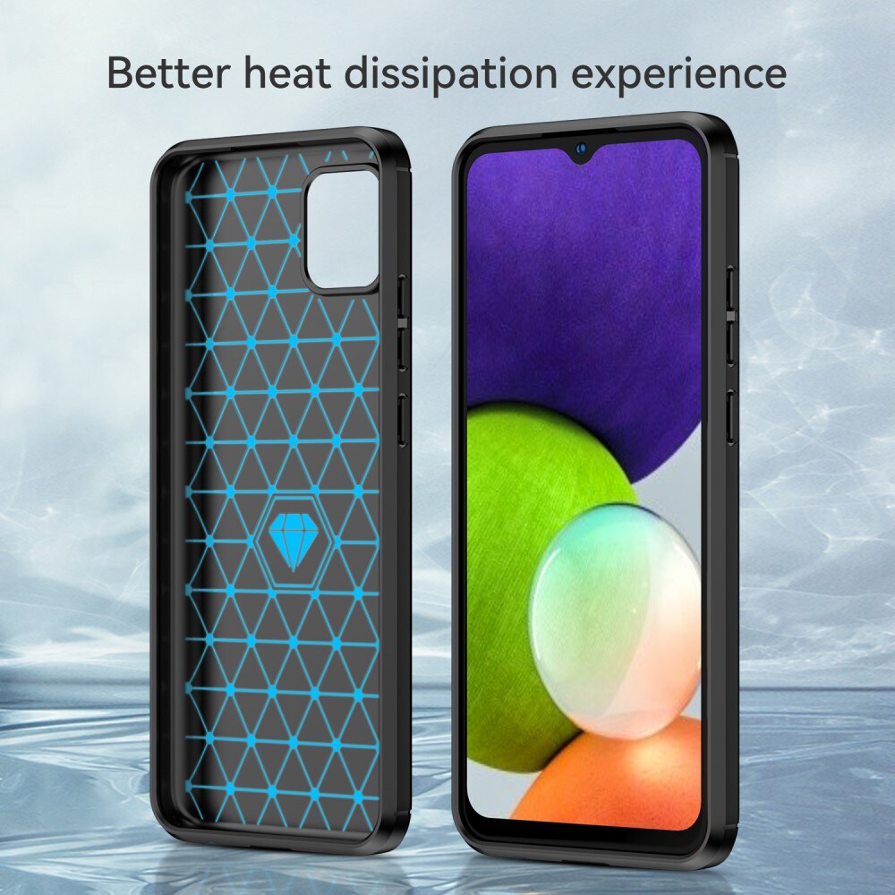 Samsung Galaxy A03 TPU-cover Brushed, Sort