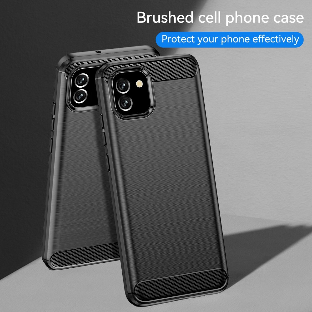 Samsung Galaxy A03 TPU-cover Brushed, Sort