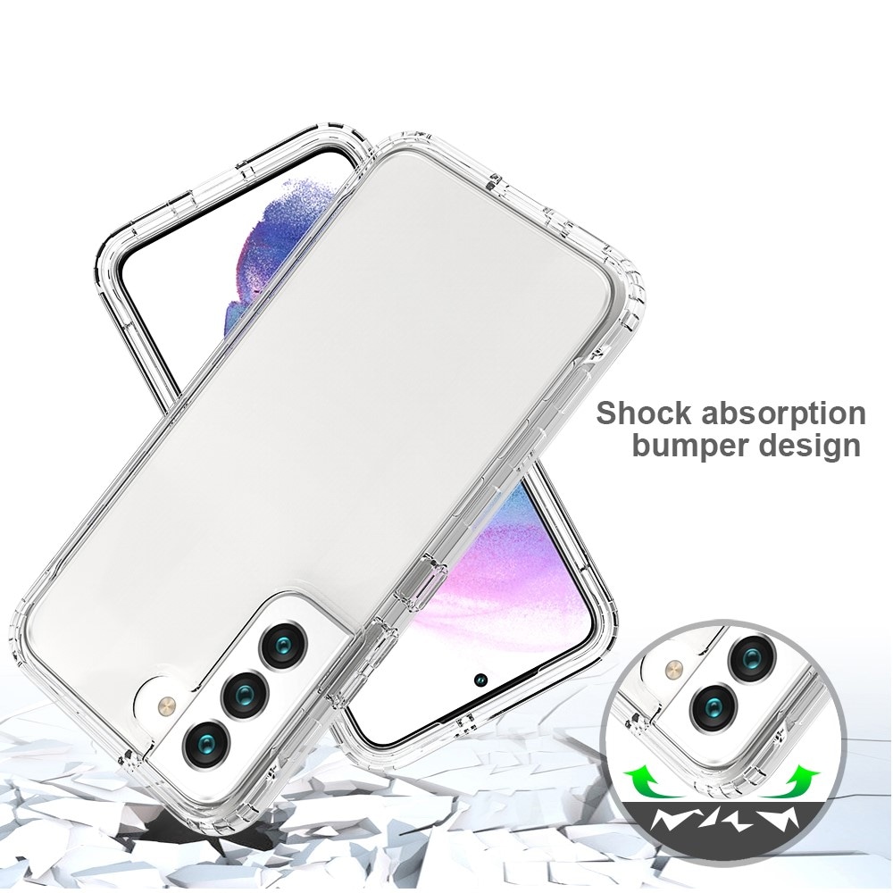 Samsung Galaxy S22 Mobilcover med beskyttelsesramme, Gennemsigtig