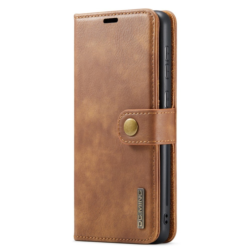 Samsung Galaxy A33 Pungetui med aftageligt cover, Cognac