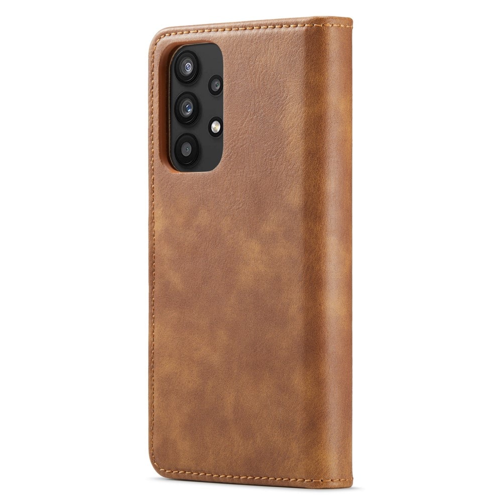 Samsung Galaxy A33 Pungetui med aftageligt cover, Cognac