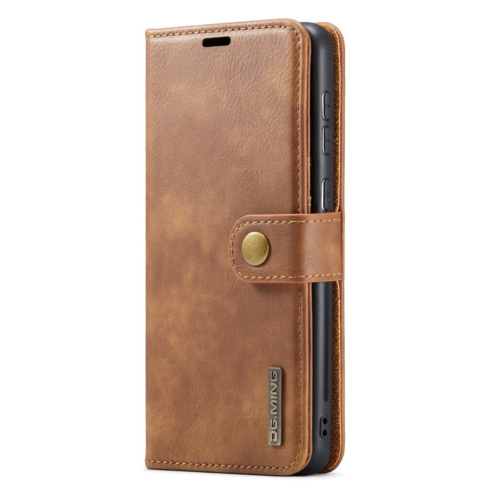 Samsung Galaxy A73 5G Pungetui med aftageligt cover, Cognac